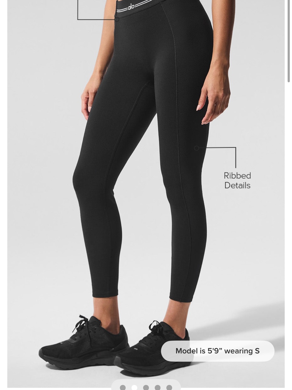 Alo High-Waist 7/8 Relay Leggings Black